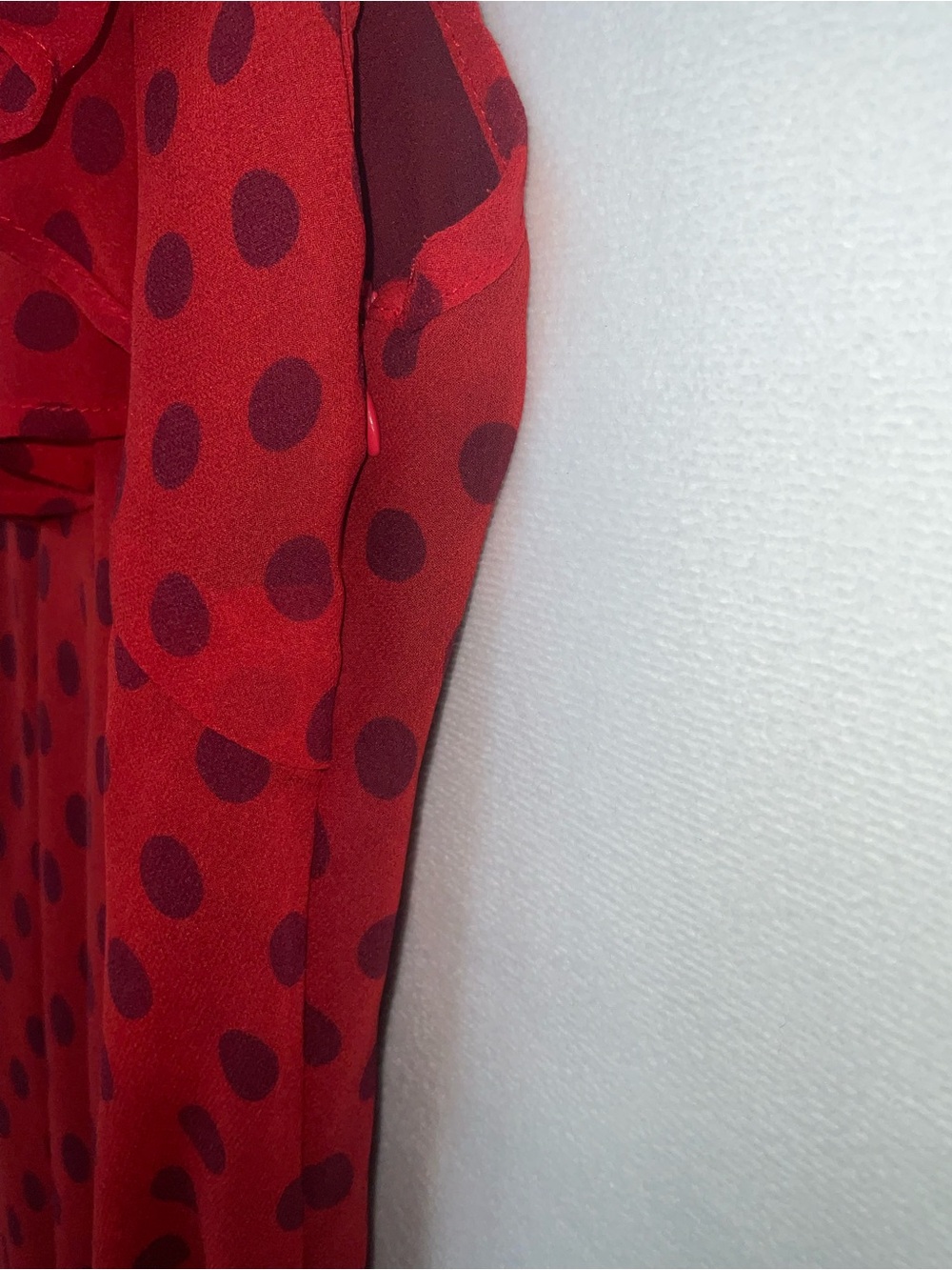 Lisa Says Gah Dahlia Red Ruffle-Trim Midi Dress - Picture 5 of 12